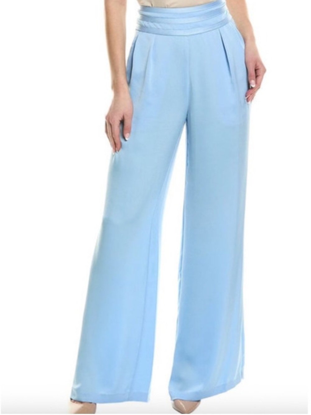 Ramy Brook Joss Wide-Leg Full-Length Pants in Bluq